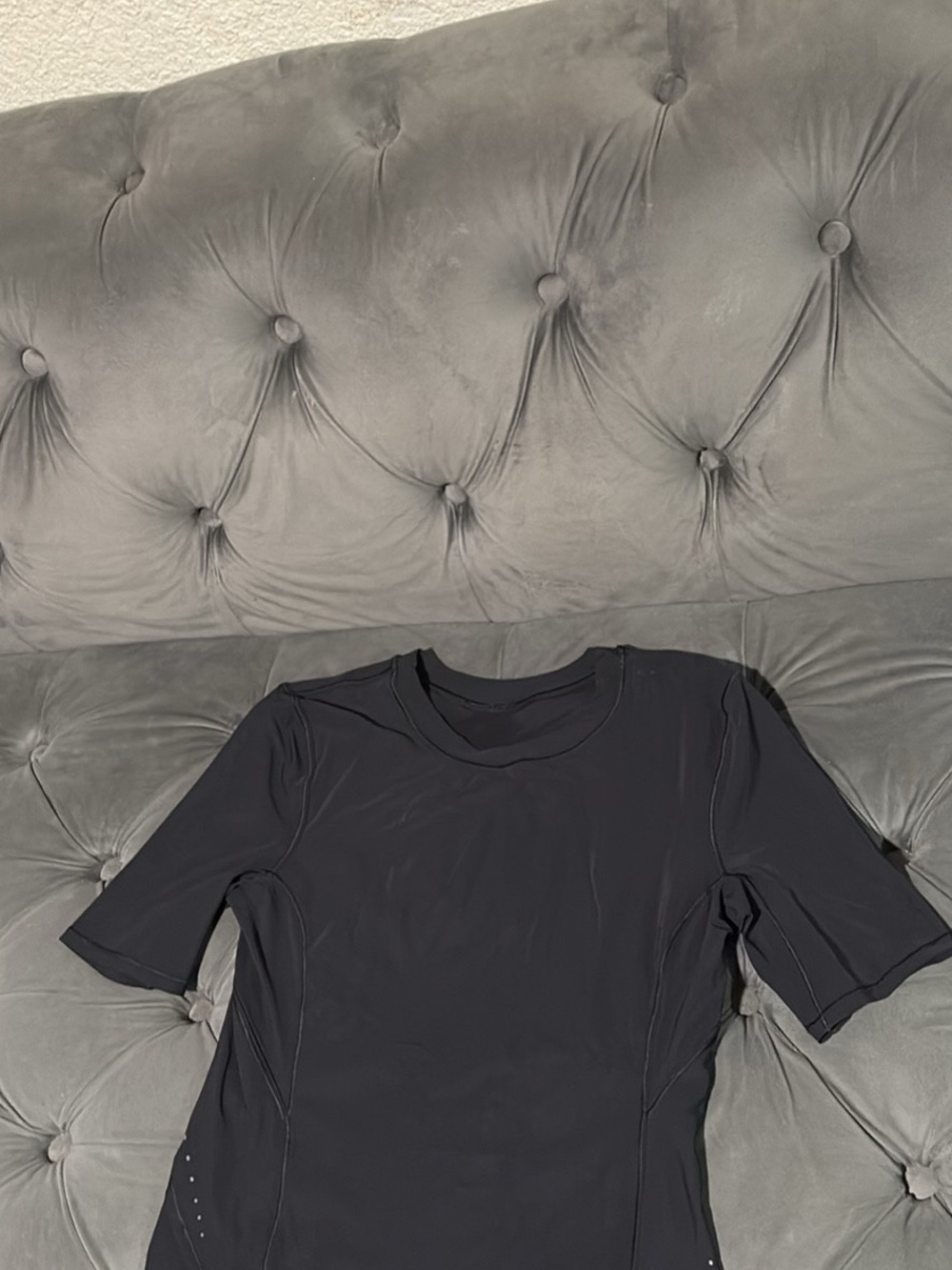lululemon athletica Black Short-Sleeve Muscle Tee